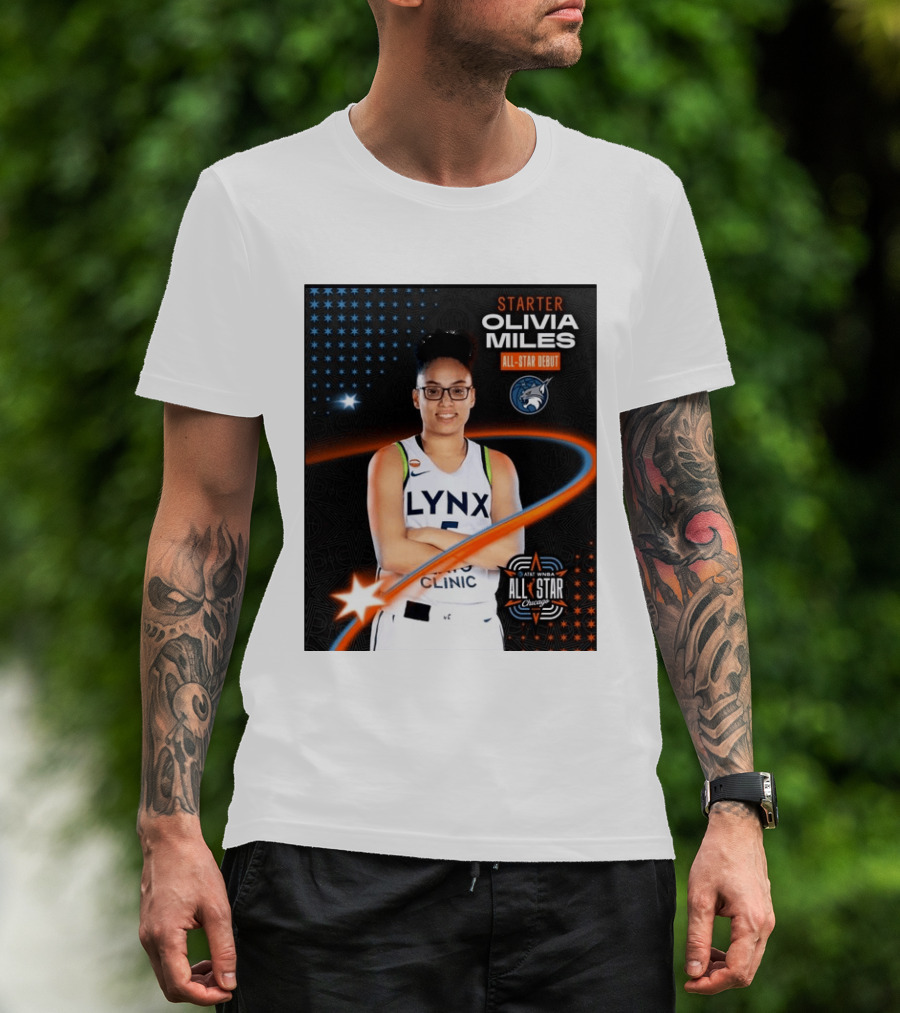 Starter Olivia Miles All Star Debut Lynx AT&T WNBA All Star Chicago T-Shirt