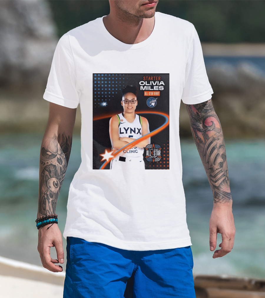 Starter Olivia Miles All Star Debut Lynx AT&T WNBA All Star Chicago T-Shirt