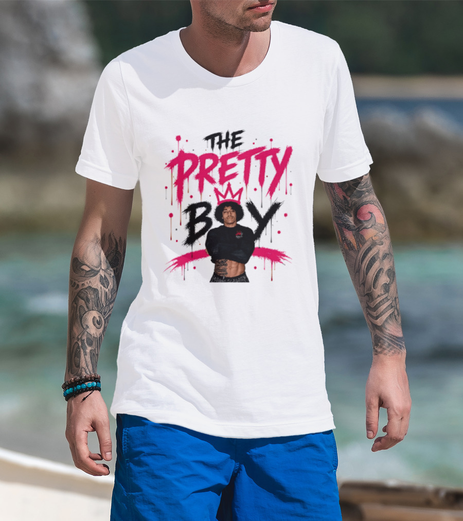 The Pretty Boy Jay King Crop Top With Pink Crown And Dripping Letters T-Shirt
