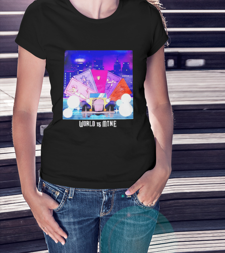 Lupin The Third Cast Classic Car Cityscape World Is Mine T-Shirt