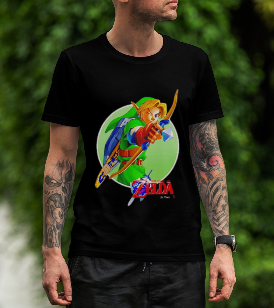 The Legend Of Zelda Ocarina Of Time 3D Link Bow Aiming T-Shirt