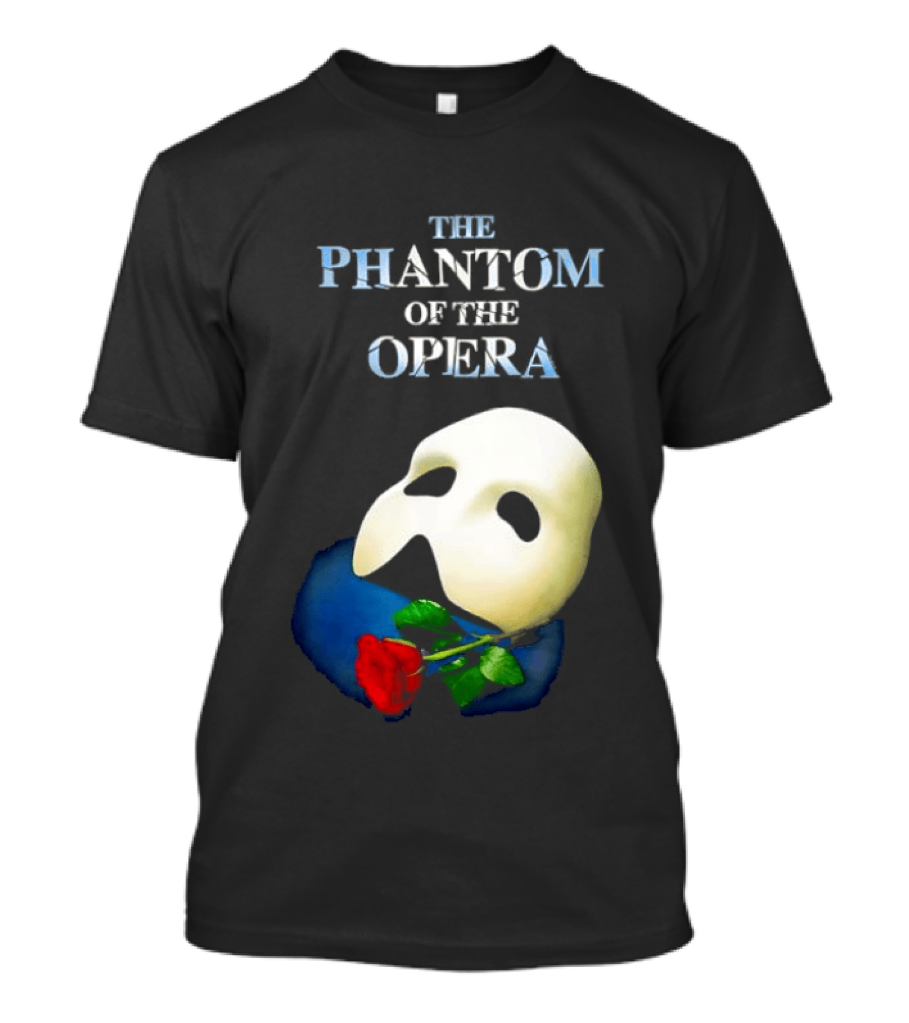 The Phantom Of The Opera Mask With Red Rose T-Shirt
