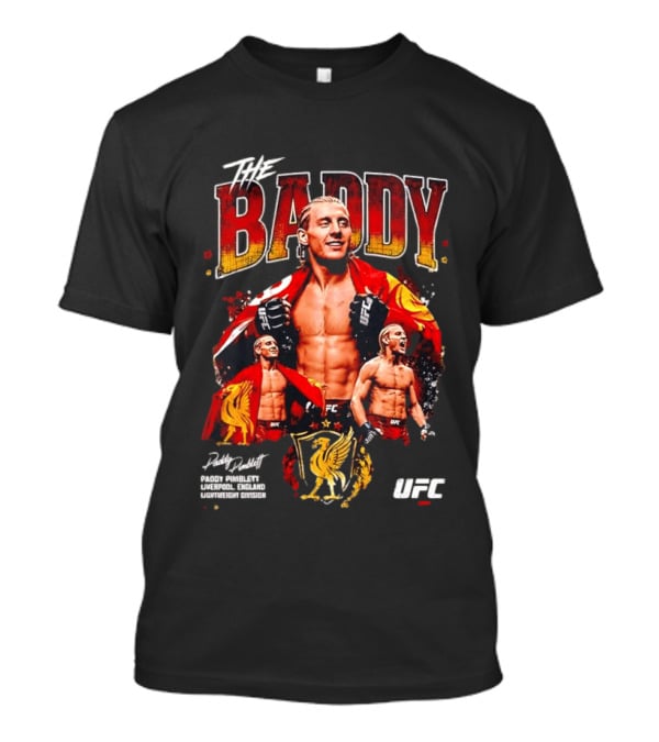 Paddy Pimblett The Baddy UFC Liverpool FC Crest T-Shirt