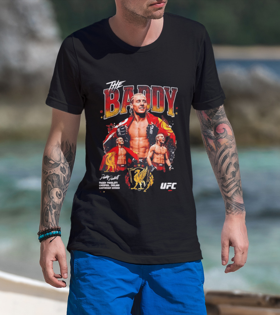 Paddy Pimblett The Baddy UFC Liverpool FC Crest T-Shirt