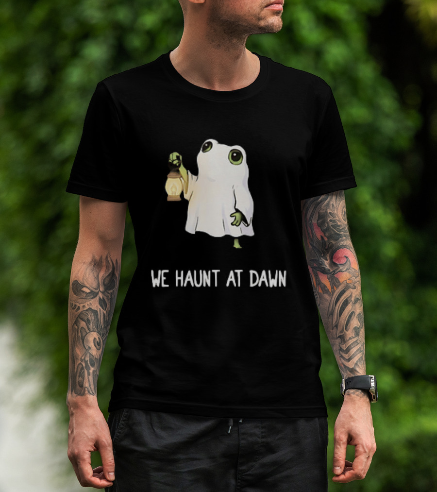 We Haunt At Dawn Ghost Frog Lantern T-Shirt