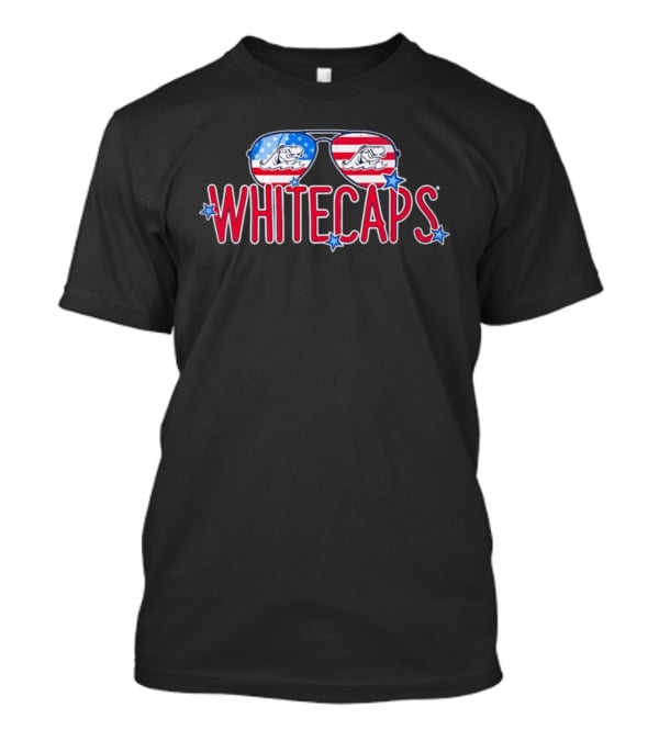 West Michigan Whitecaps American Flag Sunglasses Stars T-Shirt