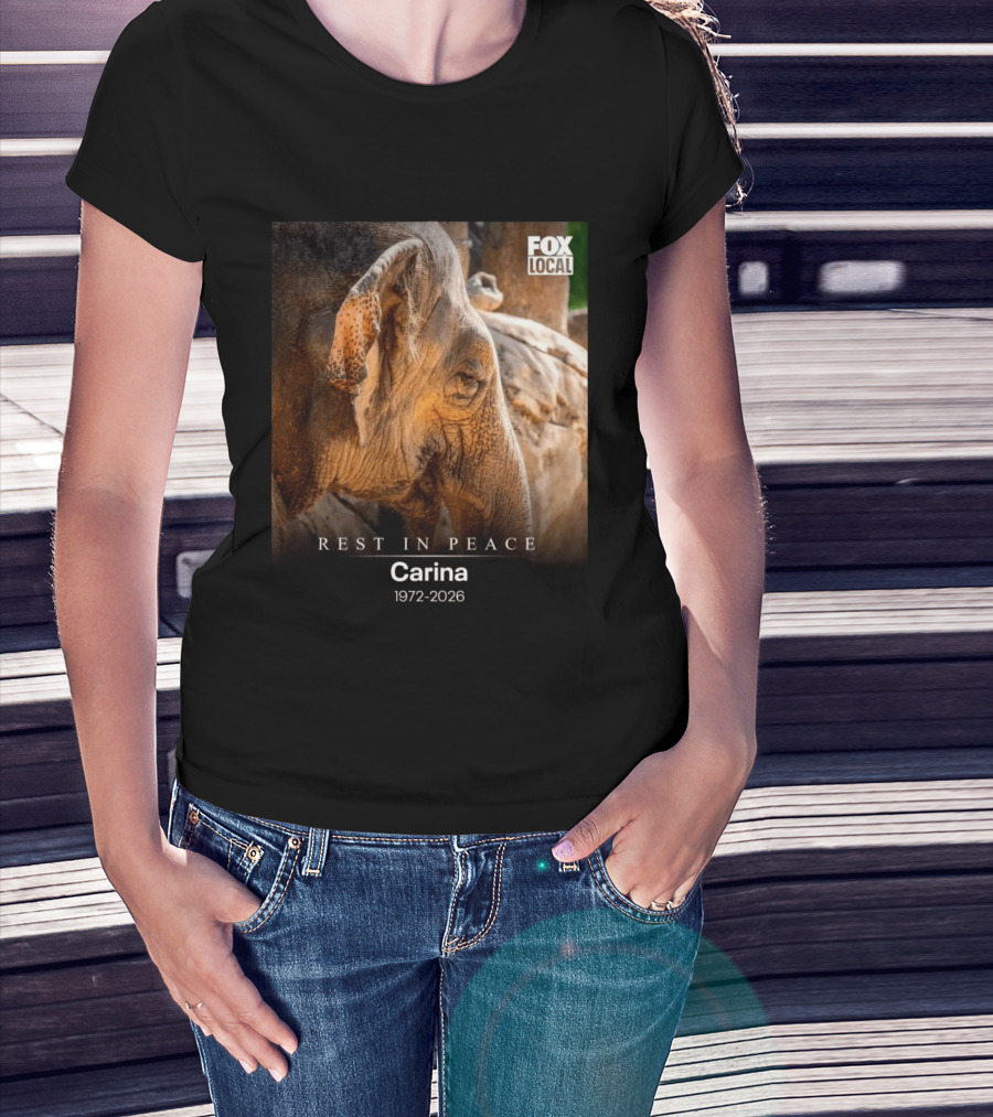 Rest In Peace Carina 1972 2026 Elephant Fox Local Memorial T-Shirt