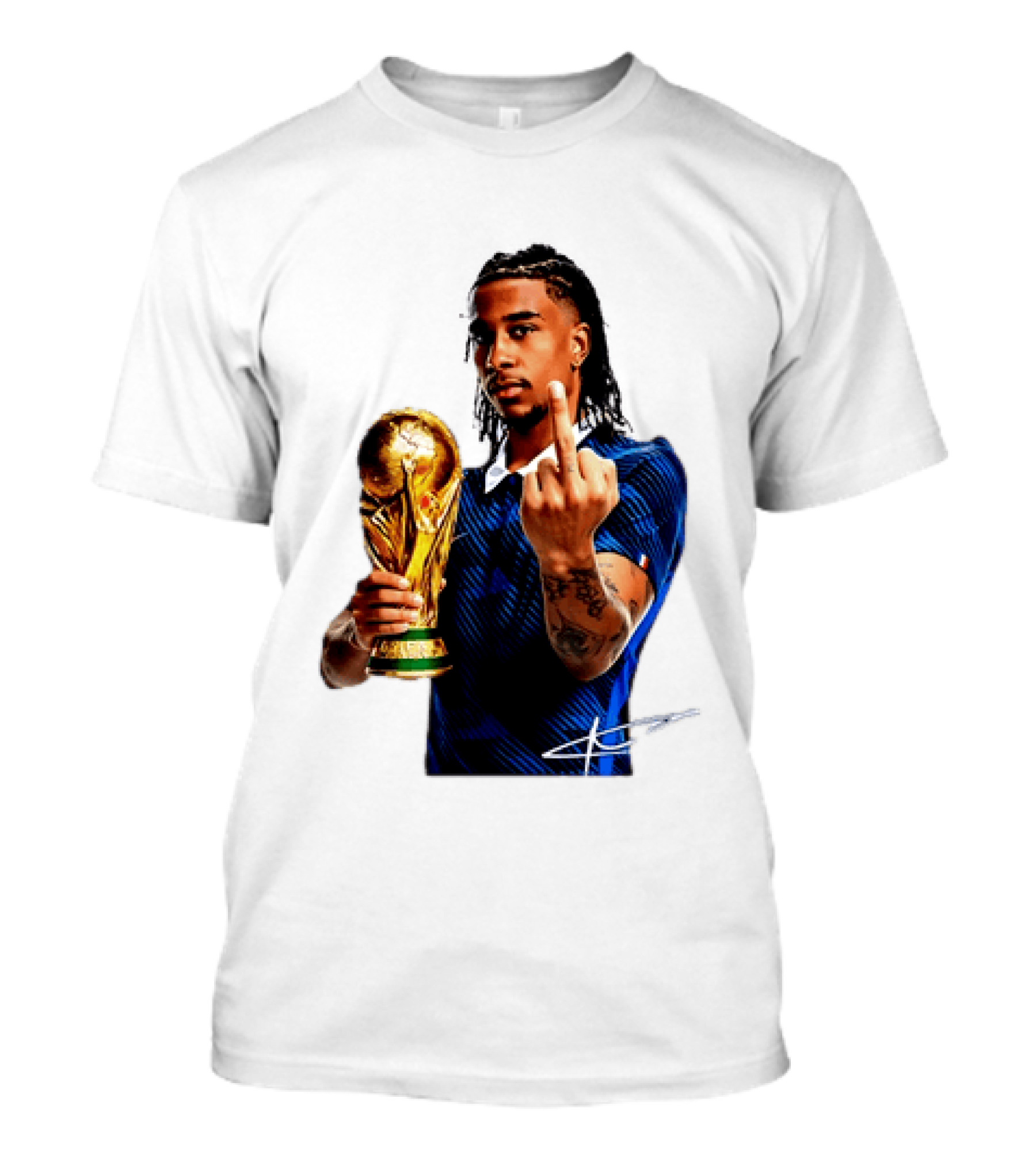 Michael Olise France National Team Middle Finger Trophy Celebration T-Shirt