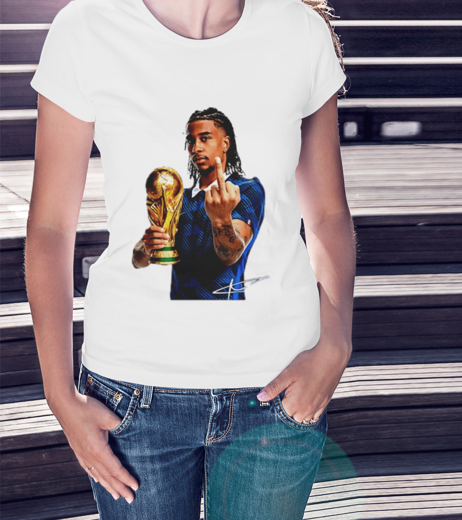 Michael Olise France National Team Middle Finger Trophy Celebration T-Shirt