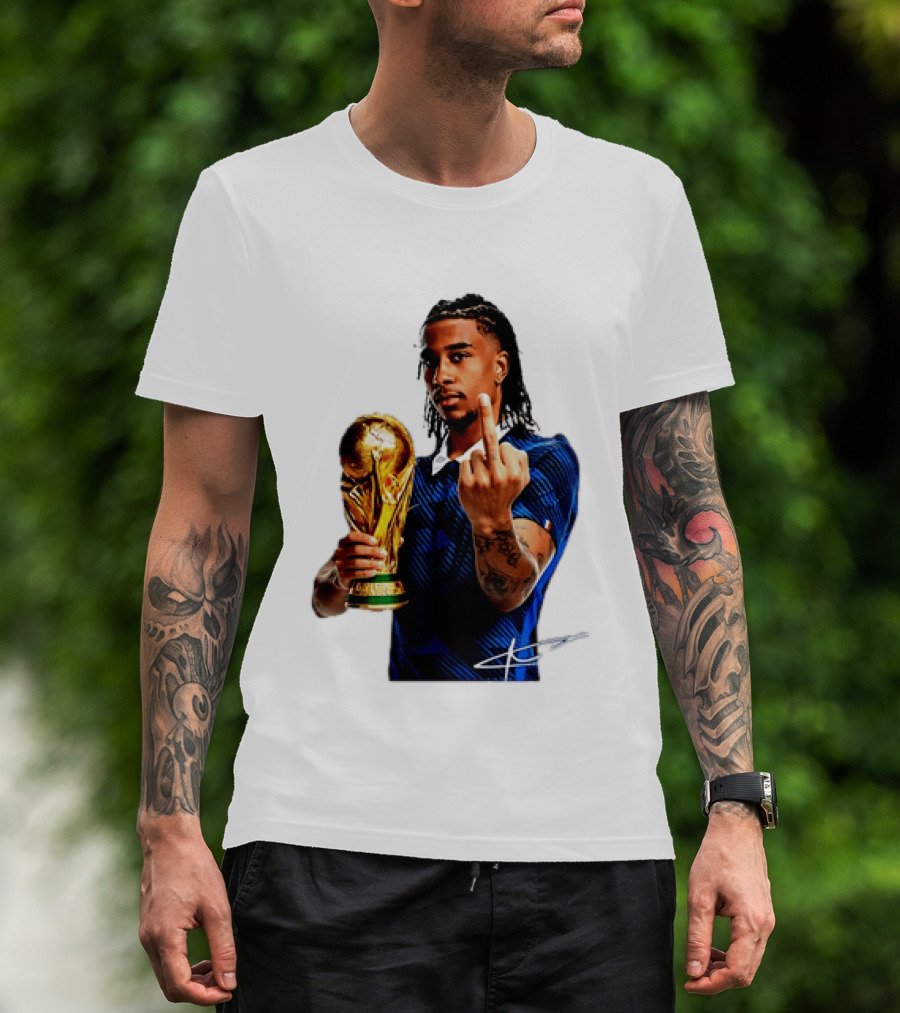 Michael Olise France National Team Middle Finger Trophy Celebration T-Shirt