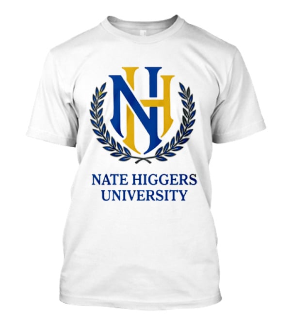 Nate Higgers University NH Crest And Laurel T-Shirt