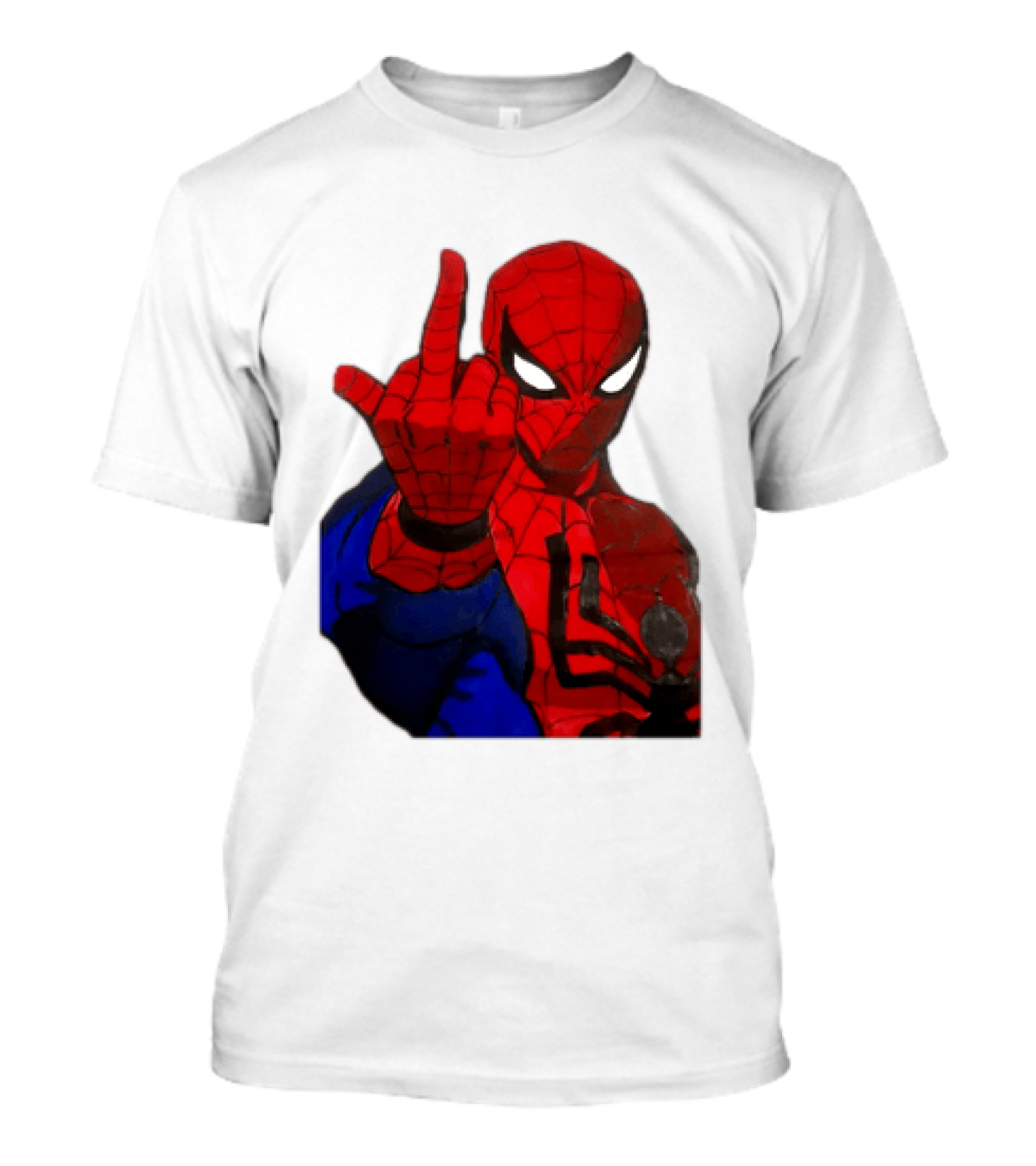 Spider Man Middle Finger Gesture Iconic Superhero Attitude T-Shirt