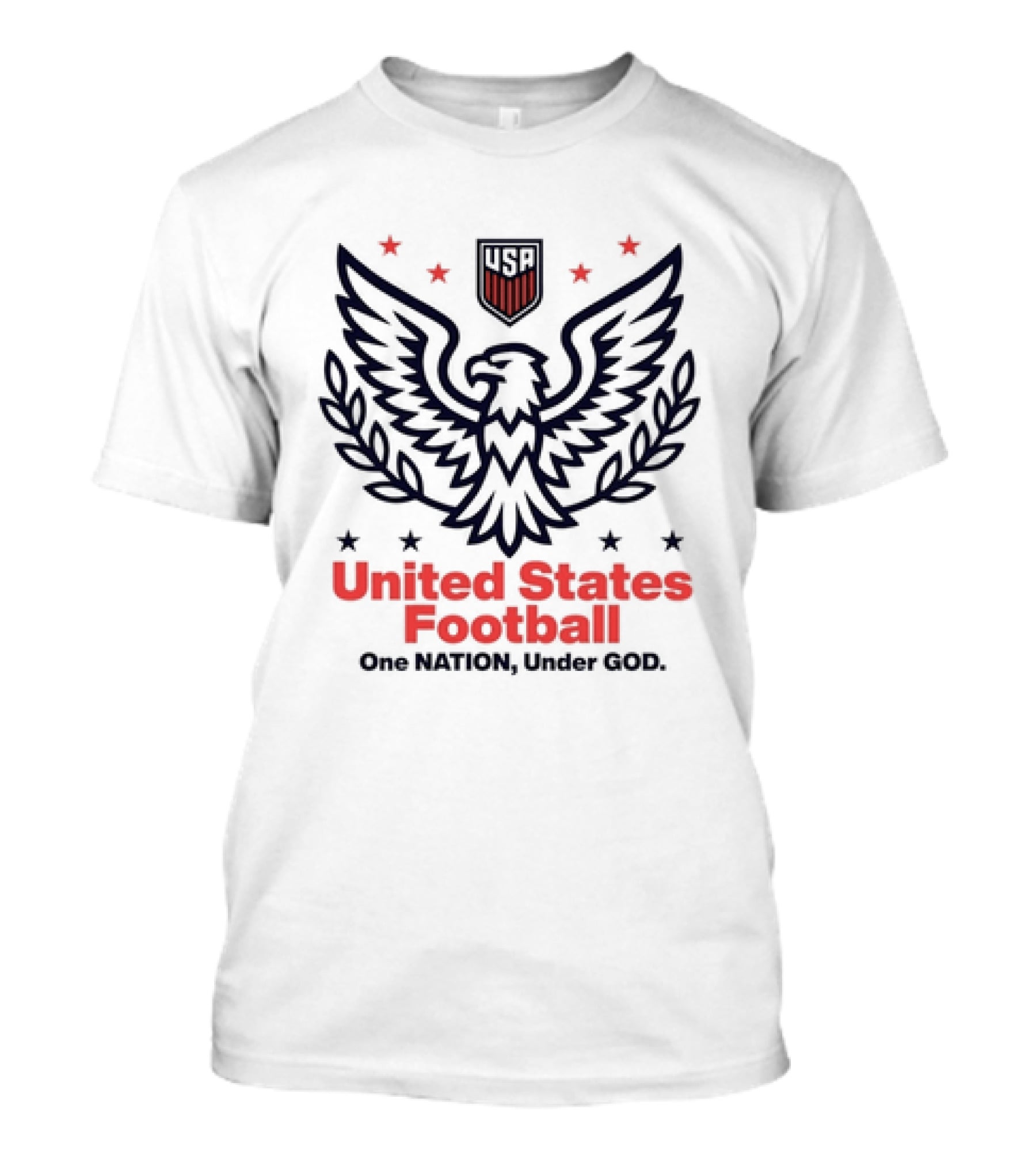 United States Football USA Eagle Emblem One Nation Under God T-Shirt