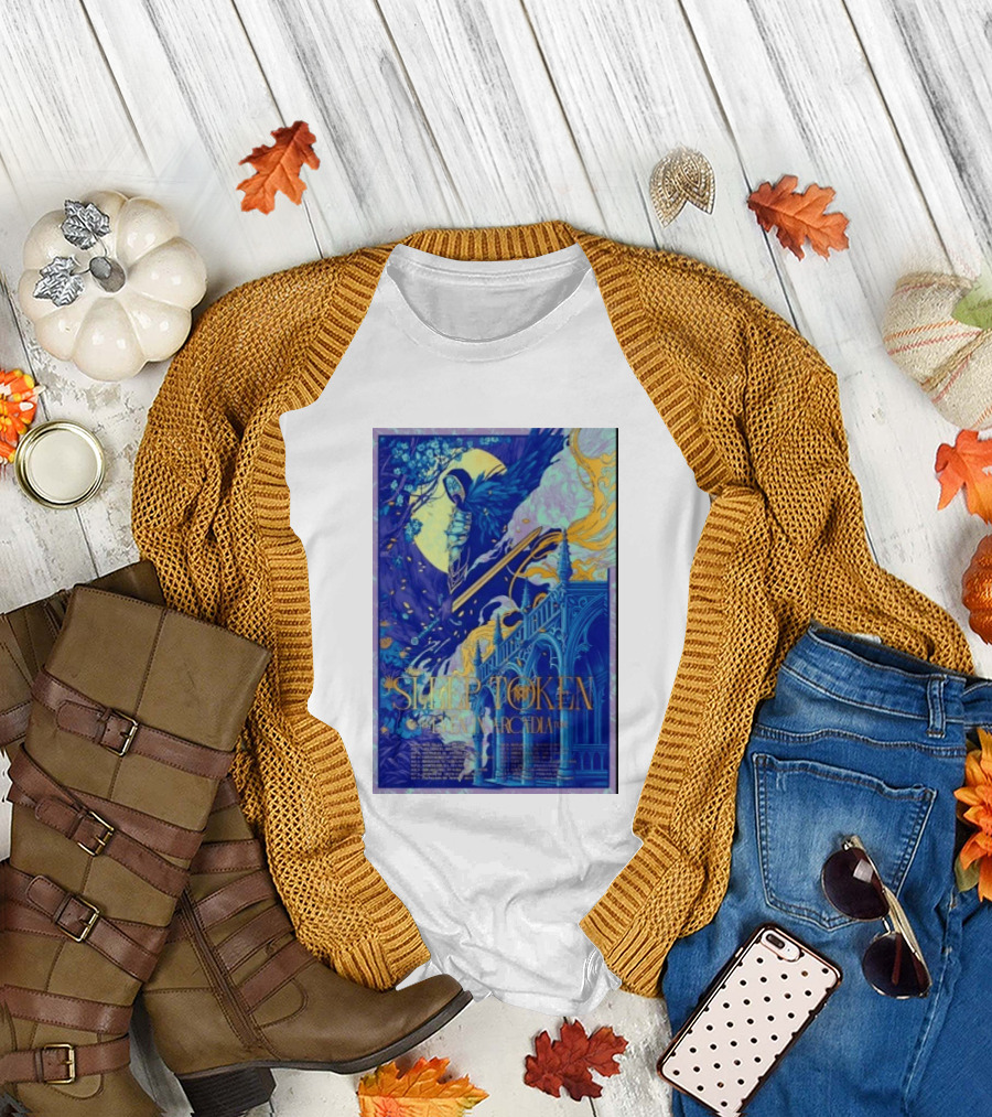 Sleep Token Even In Arcadia Angelic Moonlit Gothic Architecture T-Shirt
