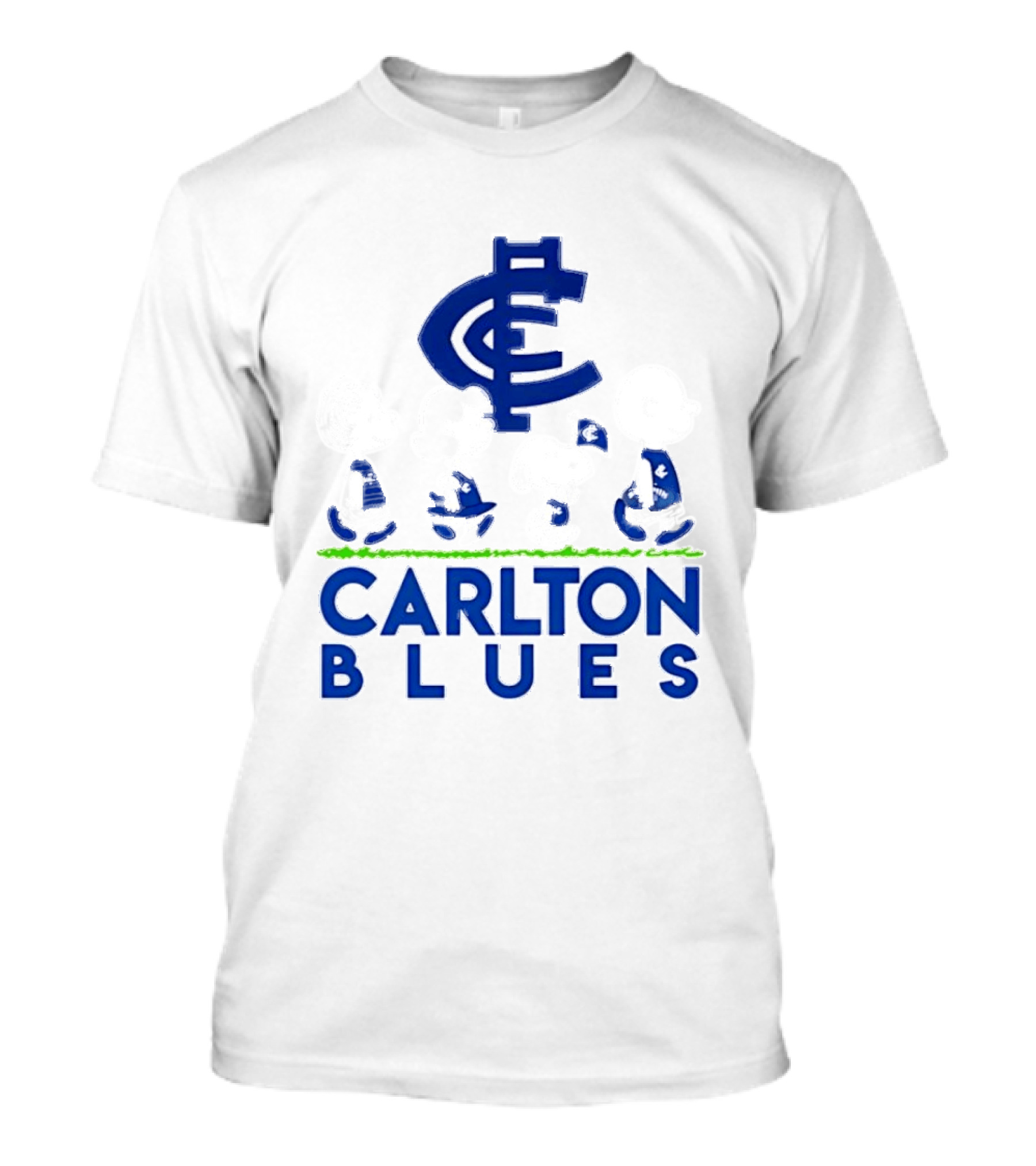 Snoopy Peanuts Characters Carlton Blues AFL Collaboration T-Shirt