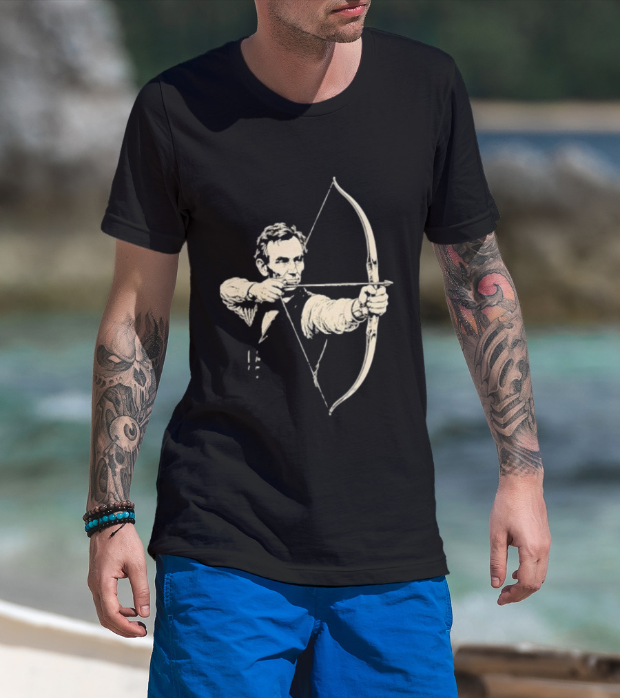 Abraham Lincoln Archery Archer United States 16th President POTUS American T-Shirt