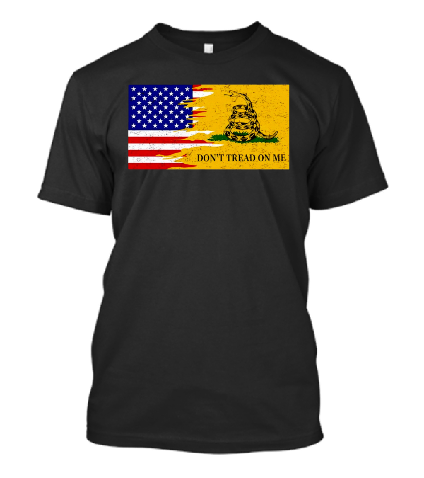 Don't Tread On Me American Flag Gadsden Snake T-Shirt