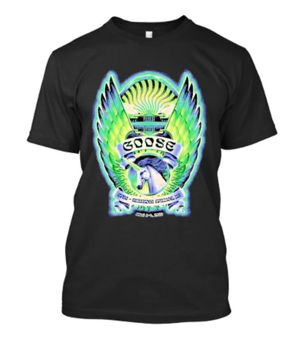 Goose The Band Saratoga Springs July 3 4 2026 Winged Horse New York Concert Tour T-Shirt