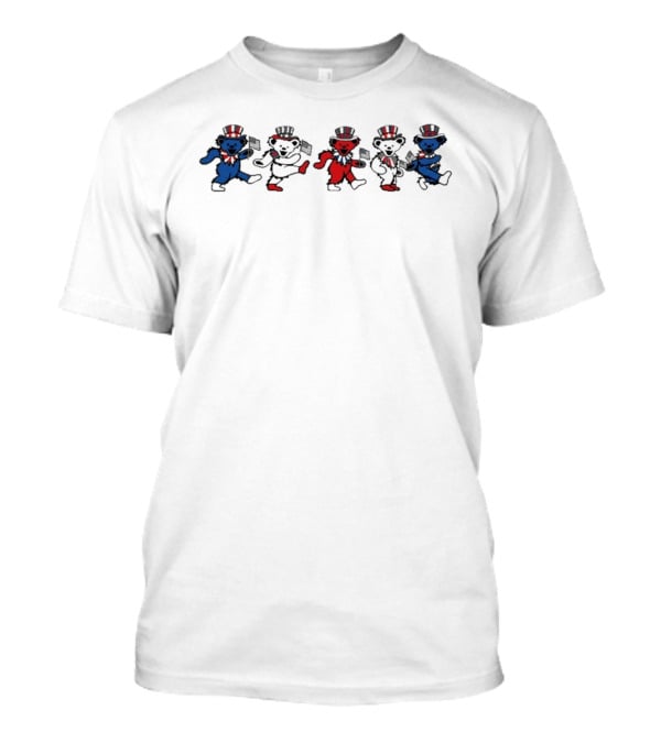 Grateful Dead Dancing Bears 250th Anniversary America Fourth Of July 2026 T-Shirt