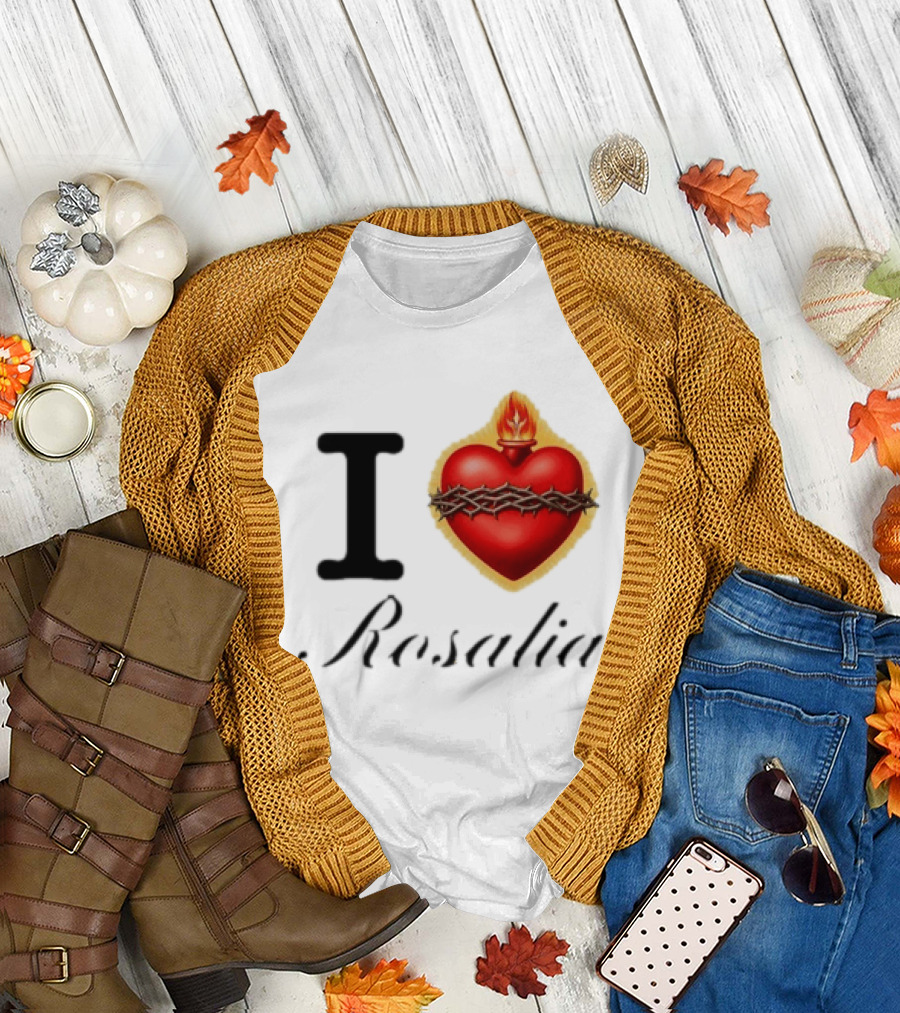 I Love Rosalia Alexa Demie Wear LUX Tour 2026 Sacred Heart Flame Thorn T-Shirt