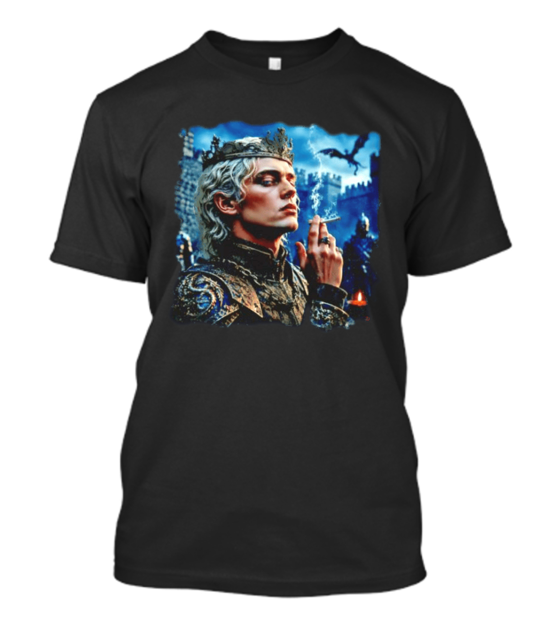 Aemond Targaryen House Of The Dragon Smoking Cigarette Castle Dragon King T-Shirt