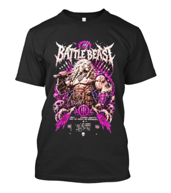 Battle Beast Warrior Lion Only The Strong Survive I Seek No Crown Roaring Strength T-Shirt