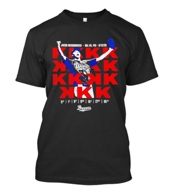 Jacob Misiorowski Mil Vs Phi 2026 Strikeout Highlights K 9 1 0 10 13 27 45 T-Shirt