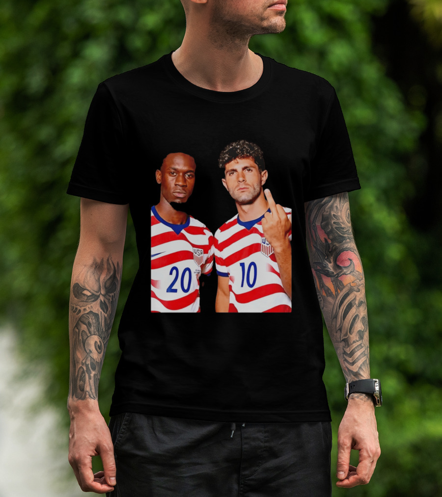 Christian Pulisic Folarin Balogun USMNT Soccer Iconic Gesture T-Shirt