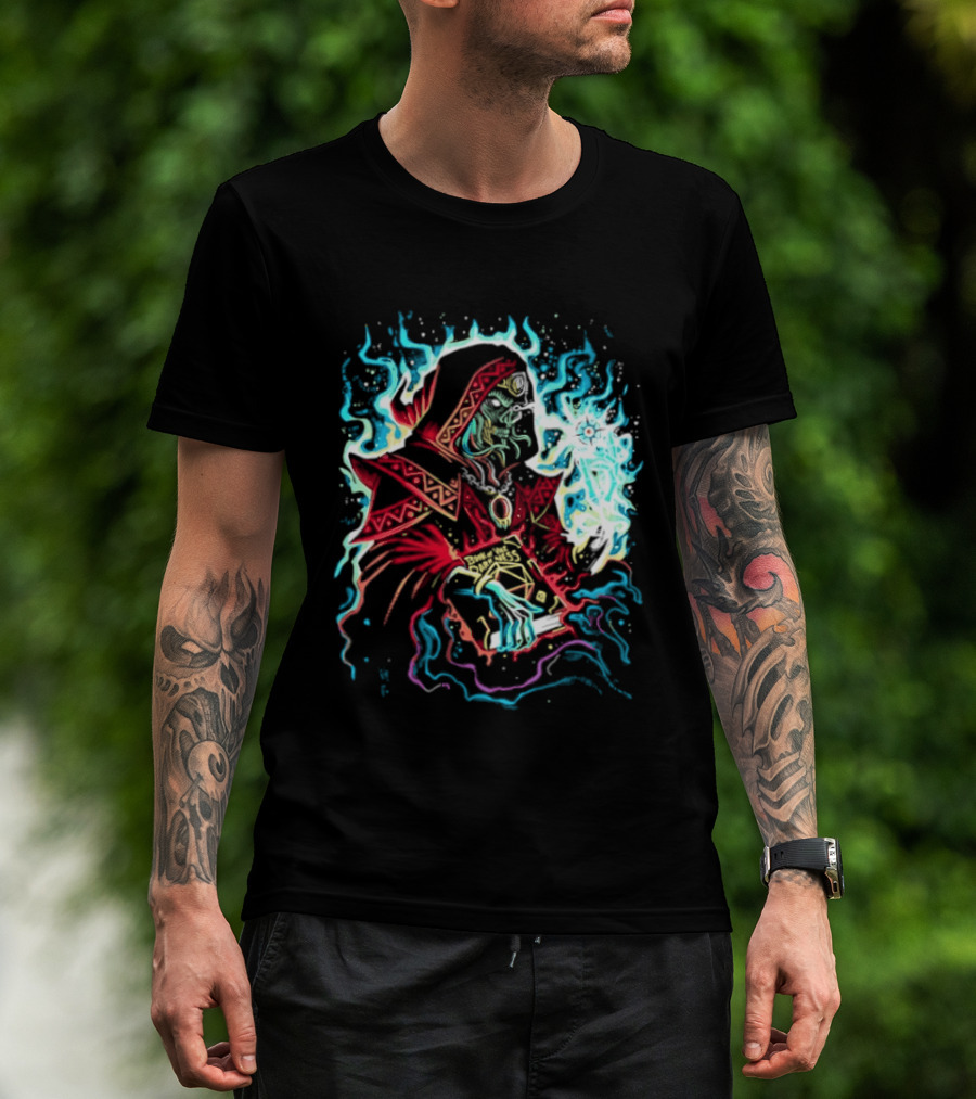 Lich Wizard Dungeons And Dragons Book Of Vile Darkness Tabletop Gaming Magic T-Shirt
