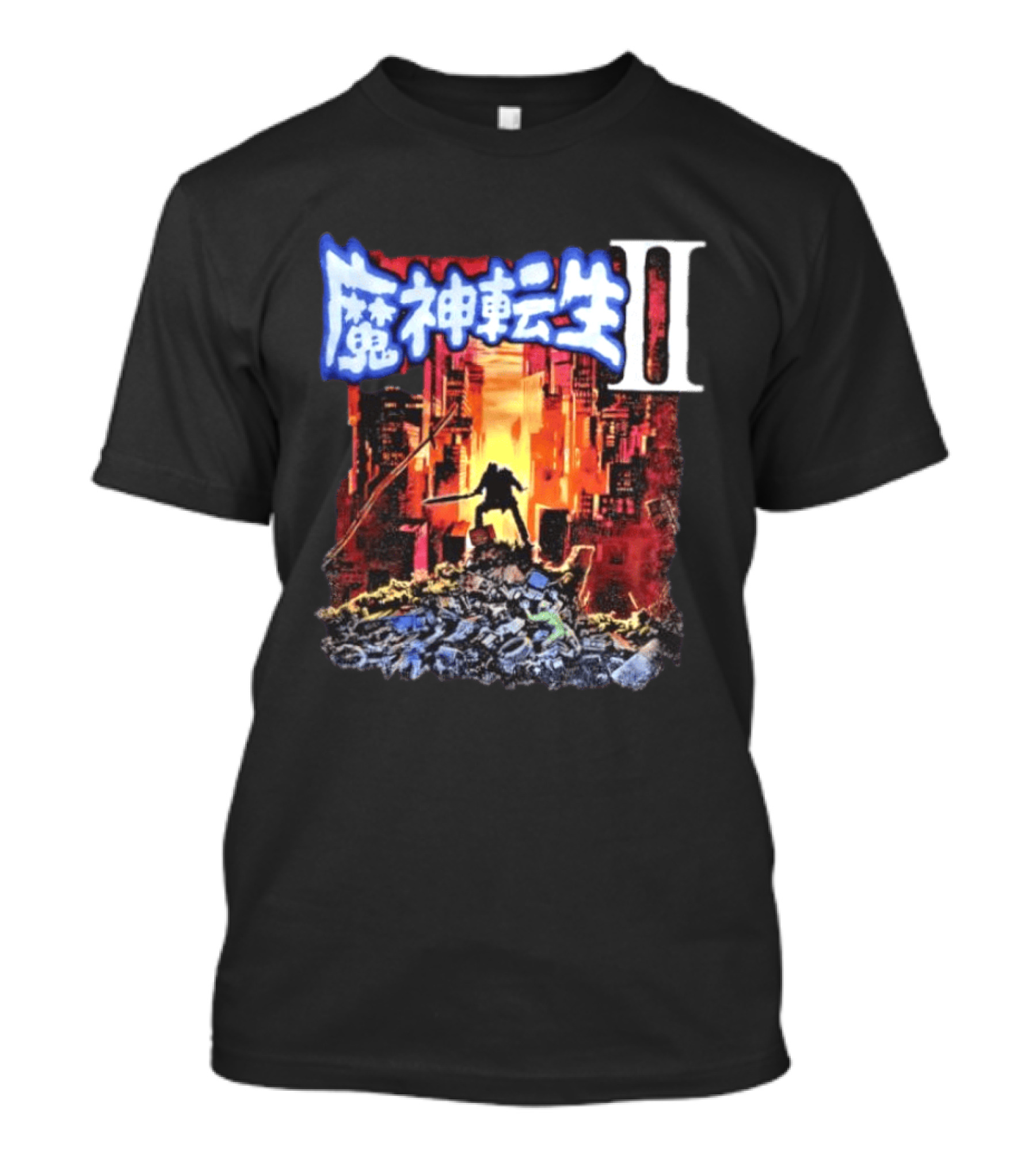 Majintensei II Ronin Warrior In Post Apocalyptic Cityscape T-Shirt