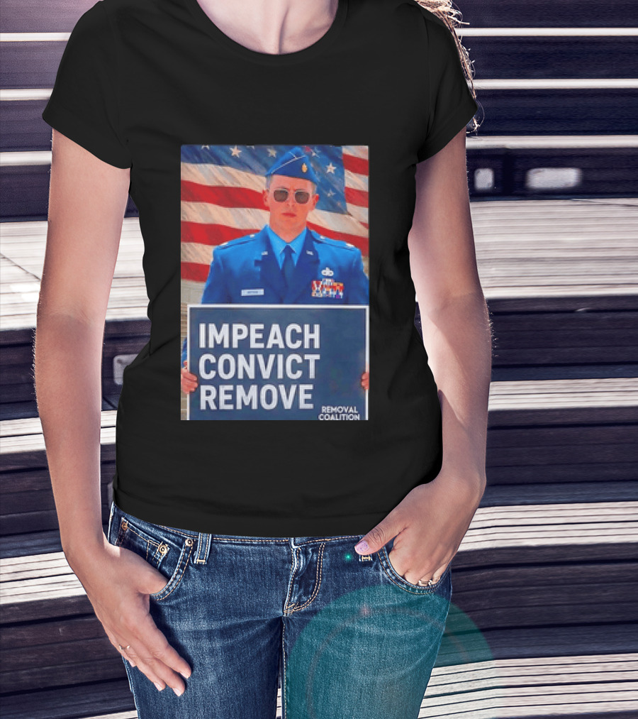 Impeach Convict Remove Major Jason Watson Sign With American Flag T-Shirt