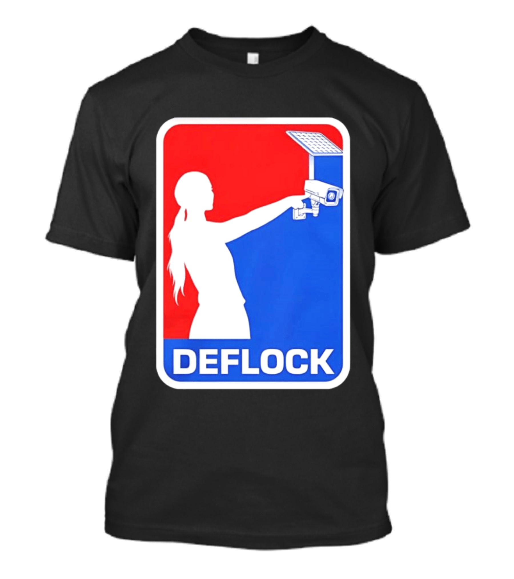 Deflock Woman Pointing At Security Camera T-Shirt