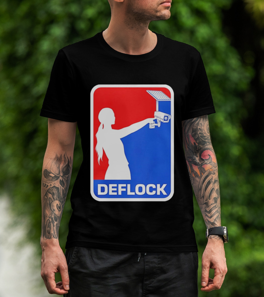Deflock Woman Pointing At Security Camera T-Shirt