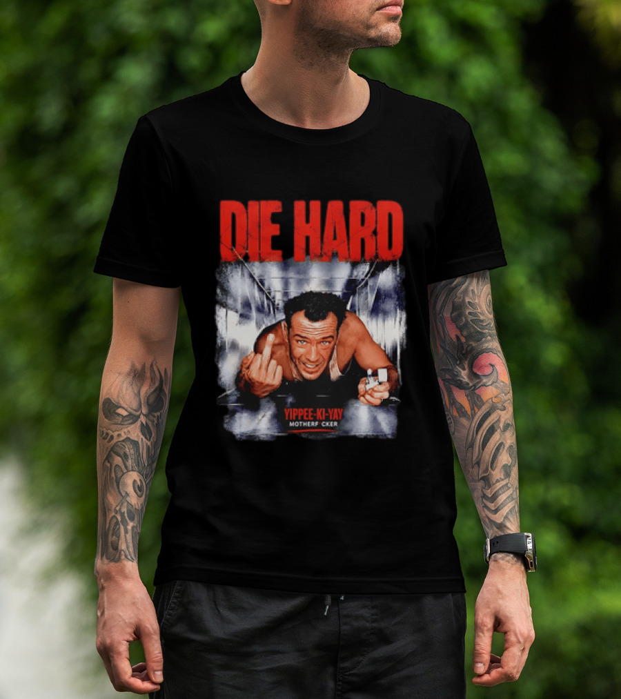 Die Hard 1988 Bruce Willis Yippee Ki Yay Motherfucker Iconic Action Movie Scene T-Shirt