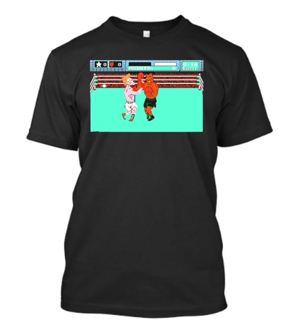 Punch Out NES Classic Mike Tyson Boxing Scene Retro 8 Bit Video Game T-Shirt