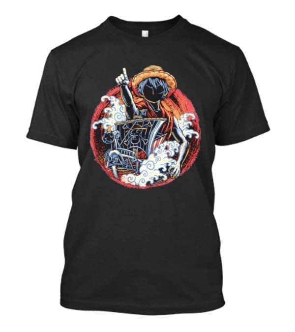 Monkey D Luffy Going Merry One Piece Anime Characters Pirate Ship Adventure T-Shirt