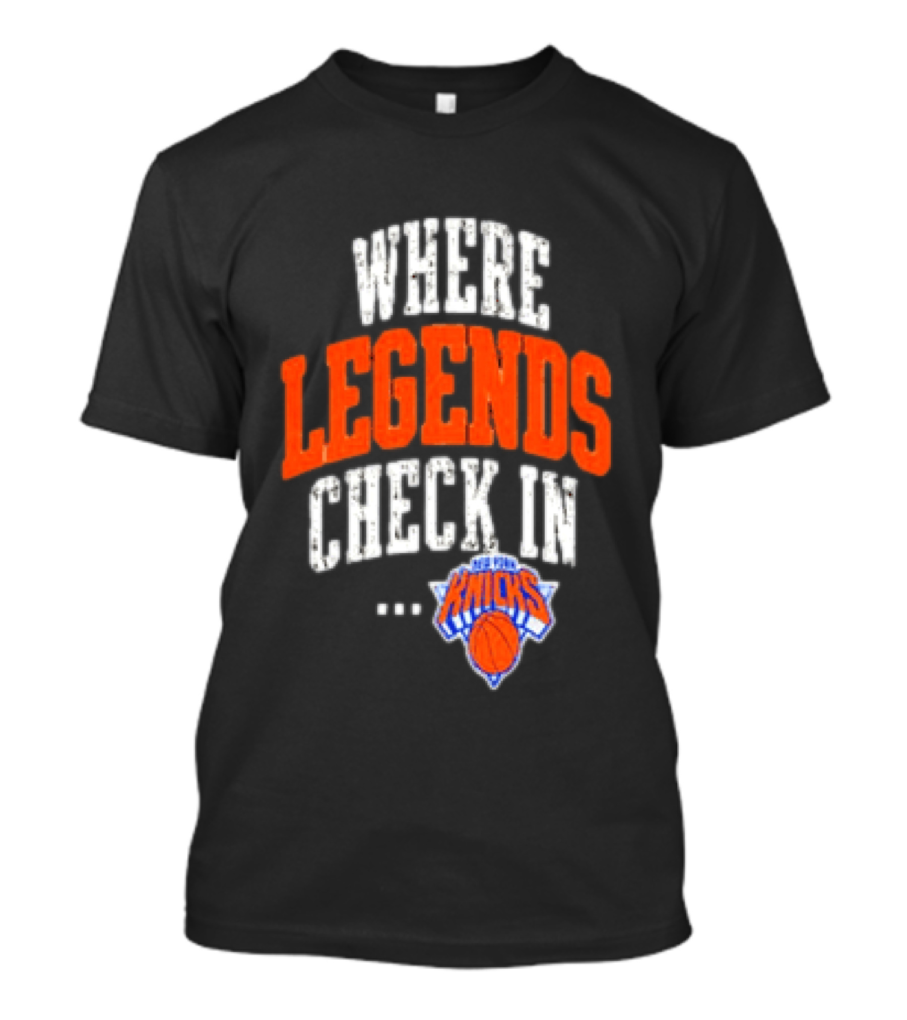 New York Knicks Where Legends Check In Basketball T-Shirt