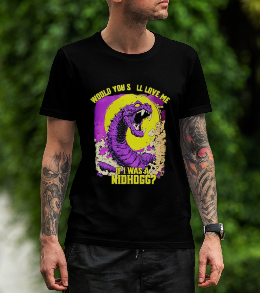 Would You Still Love Me If I Was A Nidhogg Purple Monster Retro Aesthetic T-Shirt