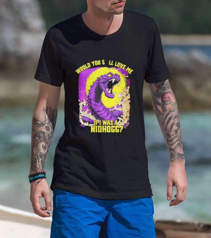 Would You Still Love Me If I Was A Nidhogg Purple Monster Retro Aesthetic T-Shirt
