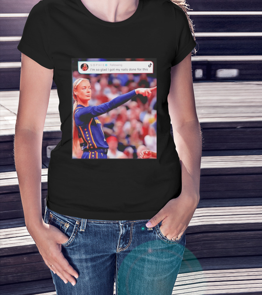 Sophie Cunningham Pointing I'm So Glad I Got My Nails Done Basketball Moment T-Shirt