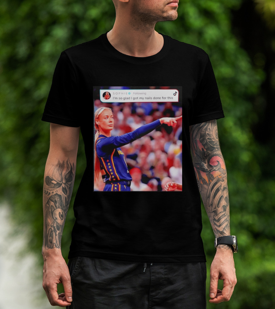 Sophie Cunningham Pointing I'm So Glad I Got My Nails Done Basketball Moment T-Shirt