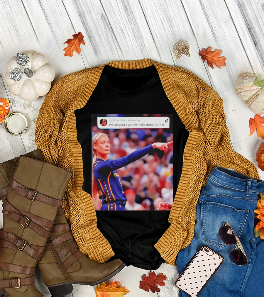 Sophie Cunningham Pointing I'm So Glad I Got My Nails Done Basketball Moment T-Shirt