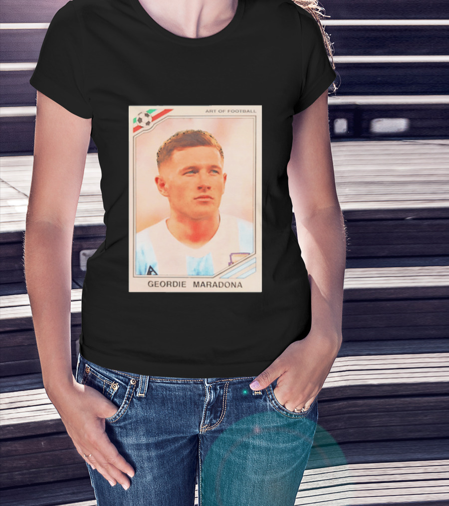 Geordie Maradona Art Of Football Argentina National Team T-Shirt