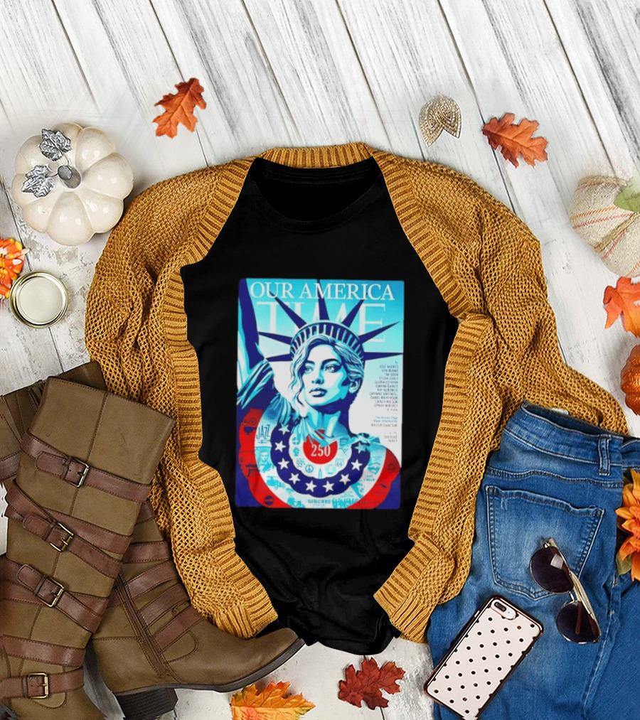 Our America Time 250 Shepard Fairey Statue Of Liberty Walter Isaacson T-Shirt