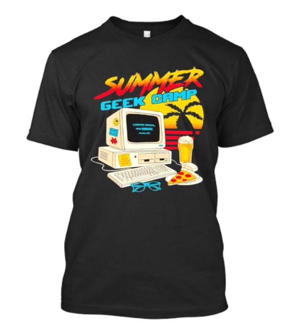 Summer Geek Camp Eat Sleep Code Repeat Loading Computer Pizza Beer T-Shirt