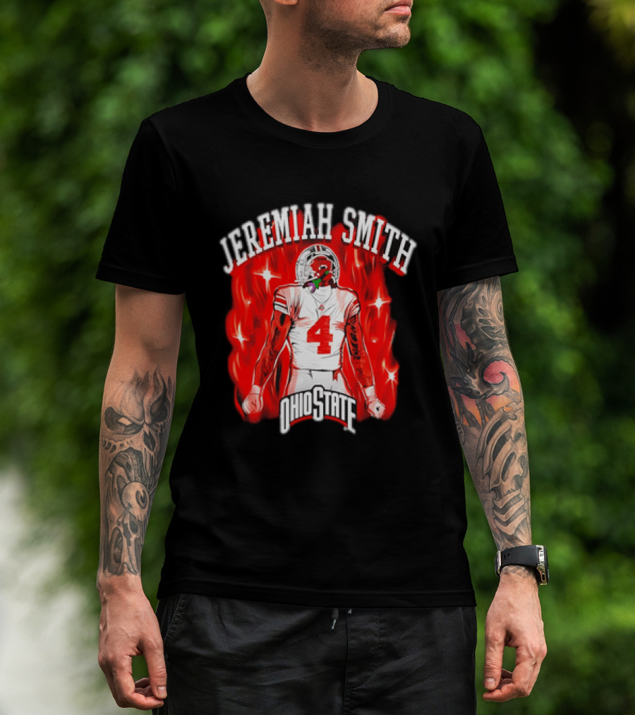 Jeremiah Smith Ohio State Buckeyes Number 4 Football Player T-Shirt