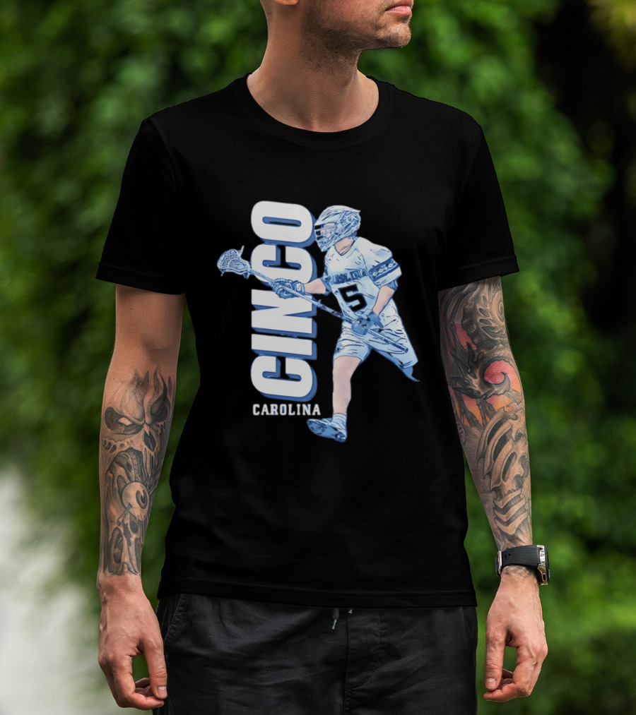 Cinco Carolina Peter Thomann Lacrosse Player Number 5 T-Shirt