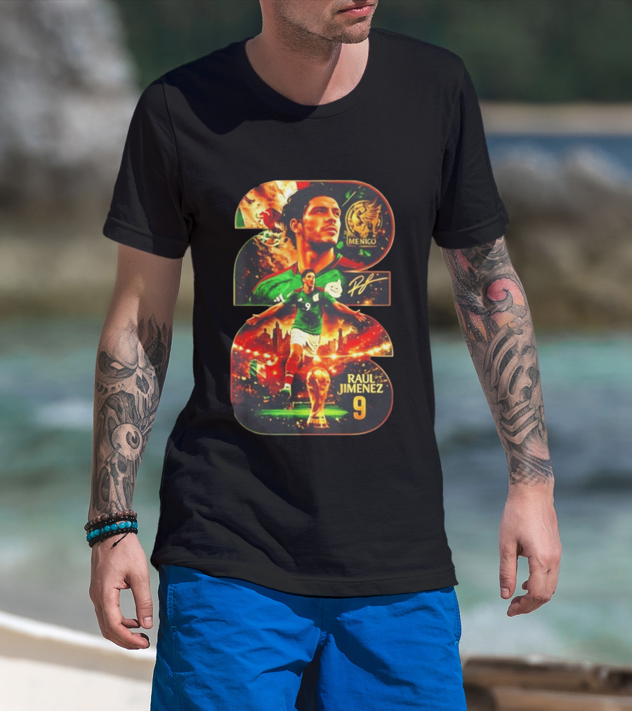 Raul Jimenez 9 Mexico Soccer Legend T-Shirt