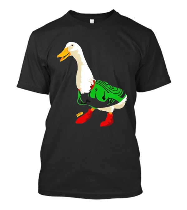 Y Si Si Duck Funny Quirky Cartoon Character In Bright Outfit T-Shirt