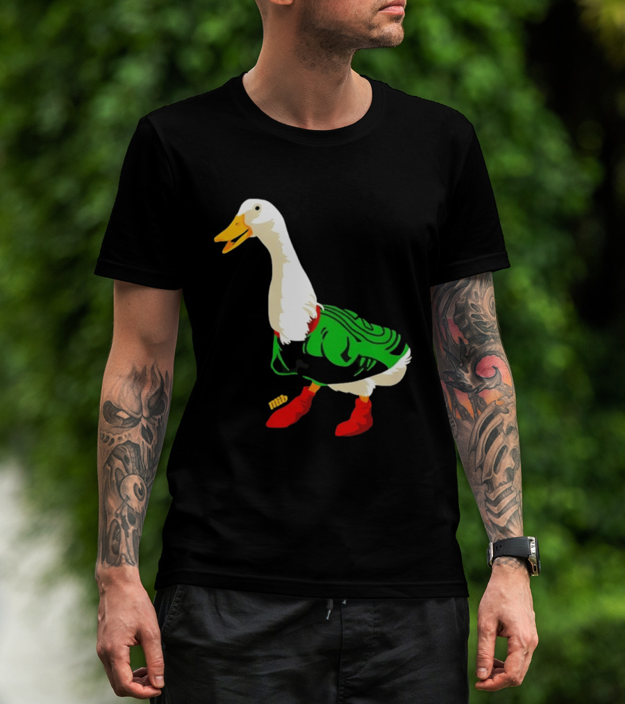 Y Si Si Duck Funny Quirky Cartoon Character In Bright Outfit T-Shirt